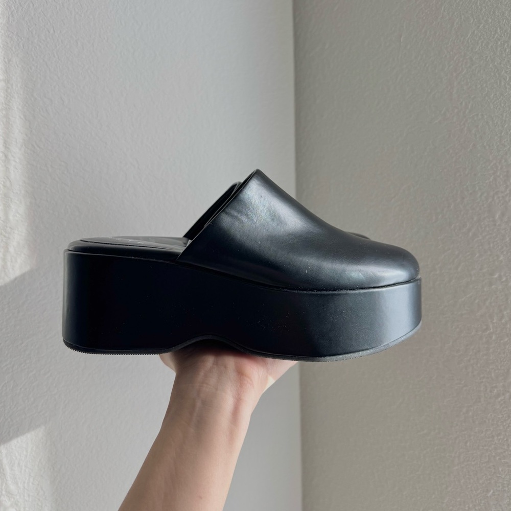 Black Platform Mules Clogs - image 1